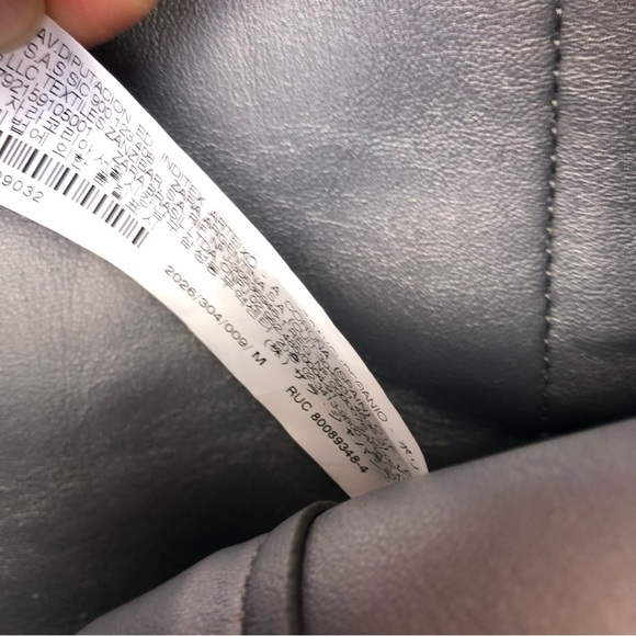 Zara reversible oversized tote bag blue / silver grey with pouch - Picture 6 of 11